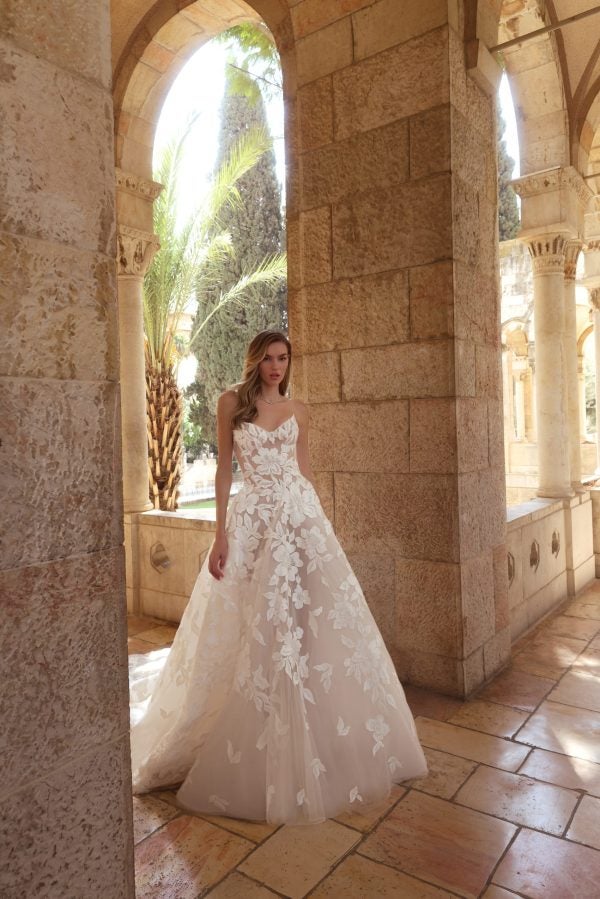 Chic And Romantic Floral-Embroidered Ball Gown by Love by Pnina Tornai - Image 1