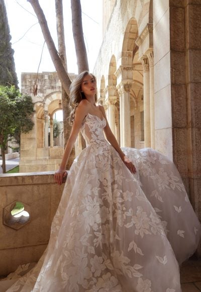 Chic And Romantic Floral-Embroidered Ball Gown by Love by Pnina Tornai - Image 2