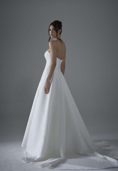 Elegant And Romantic Lace A-Line Wedding Dress With Detachable Bolero by Maison Signore - Image 2