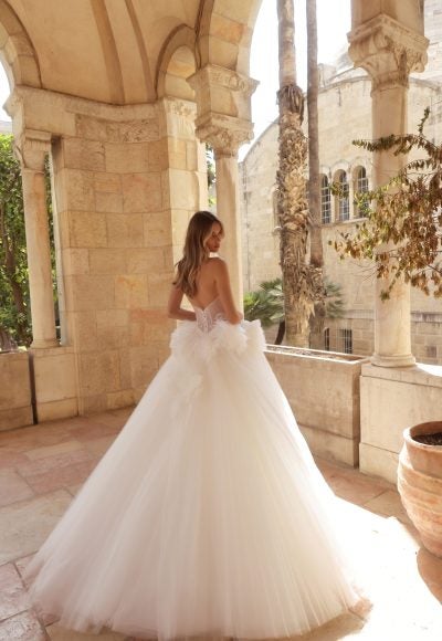 Strapless Embellished Satin And Tulle Ball Gown With 3D Florals by Pnina Tornai - Image 3