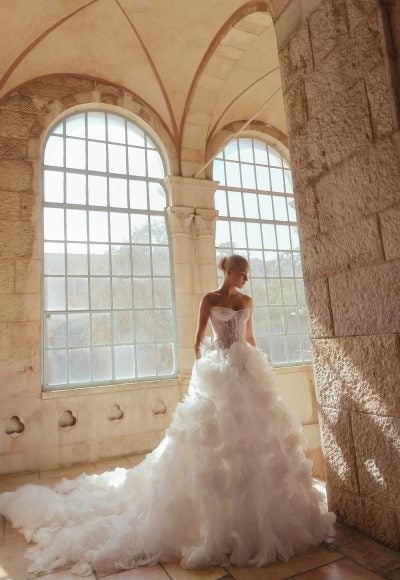 Dramatic Embellished 3D Floral Ball Gown by Pnina Tornai