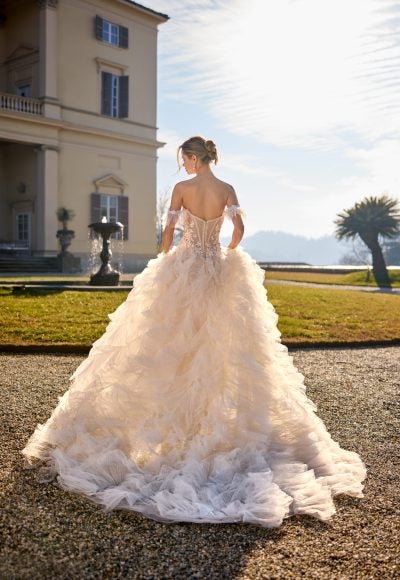 Plus-Size Off-The-Shoulder Ruffled Ball Gown by Randy Fenoli - Image 2