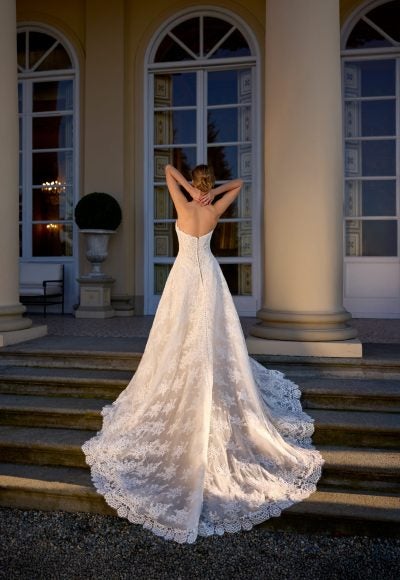 Romantic And Classic Strapless Lace A-Line Wedding Dress by Randy Fenoli - Image 2