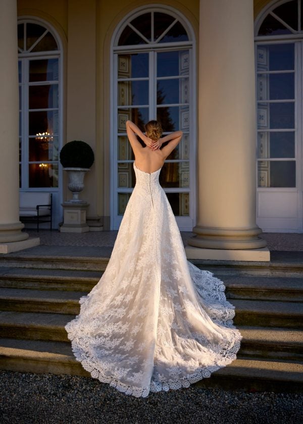 Romantic And Classic Strapless Lace A-Line Wedding Dress by Randy Fenoli - Image 2