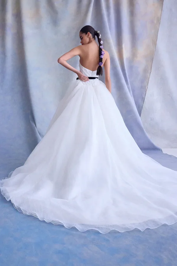 Romantic And Ethereal Silk Organza Drop-Waist Ball Gown by Ines by Ines Di Santo - Image 2