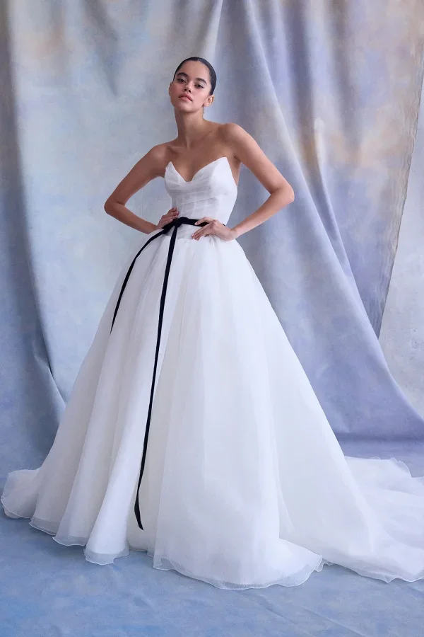 Romantic And Ethereal Silk Organza Drop-Waist Ball Gown by Ines by Ines Di Santo - Image 1