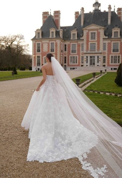 Strapless Floral-Embroidered Ball Gown by Lee Petra Grebenau - Image 2