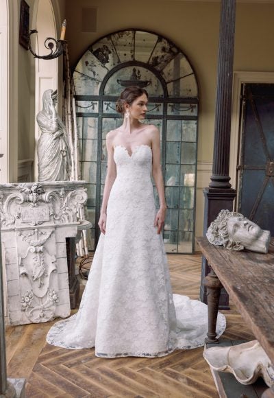 Plus-Size Chic And Romantic Lace Modified A-Line Wedding Dress by Sareh Nouri
