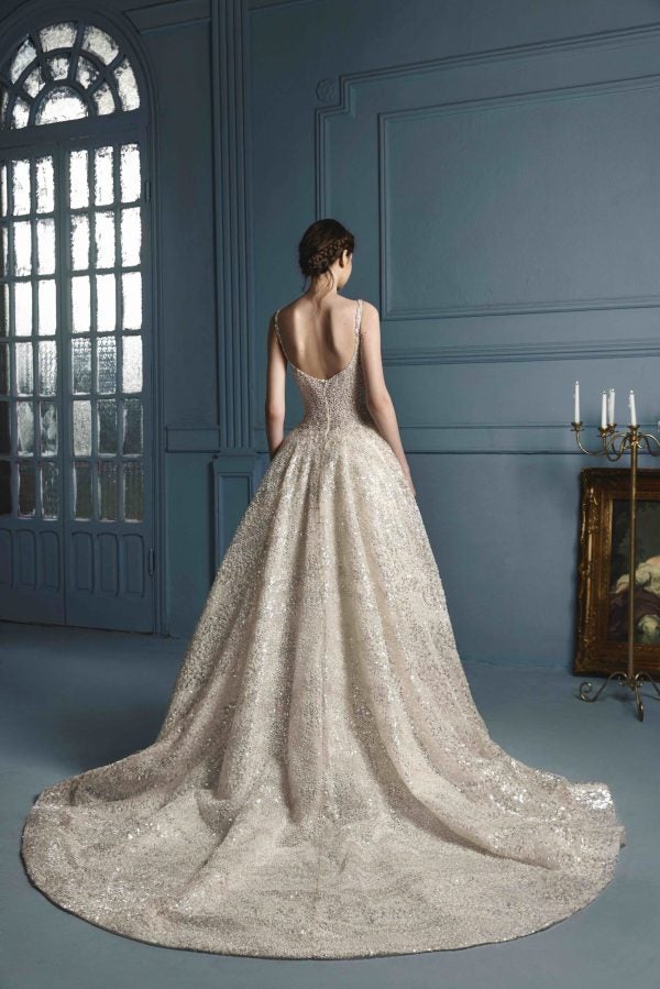 Fully-Embellished Fit-And-Flare Wedding Dress With Overskirt by Tony Ward - Image 2