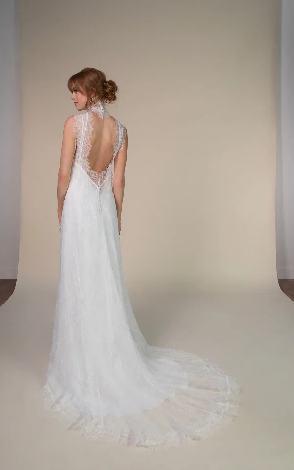 Vintage-Inspired Two-Piece Sheath Wedding Dress With Open Back by All Who Wander - Image 2