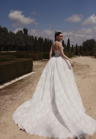 Plus-Size Basque-Waist Lace Ball Gown With Water Crystal Embellishment by Love by Pnina Tornai - Image 2