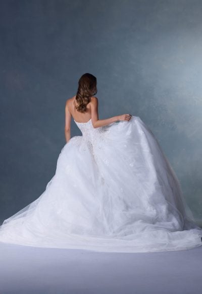 Dramatic And Regal Strapless Embellished Tulle Ball Gown by Heritage by Ines Di Santo - Image 2
