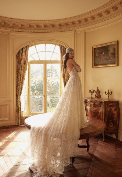 Romantic And Ethereal Embellished Tulle A-Line Wedding Dress by Netta BenShabu Elite Couture - Image 3