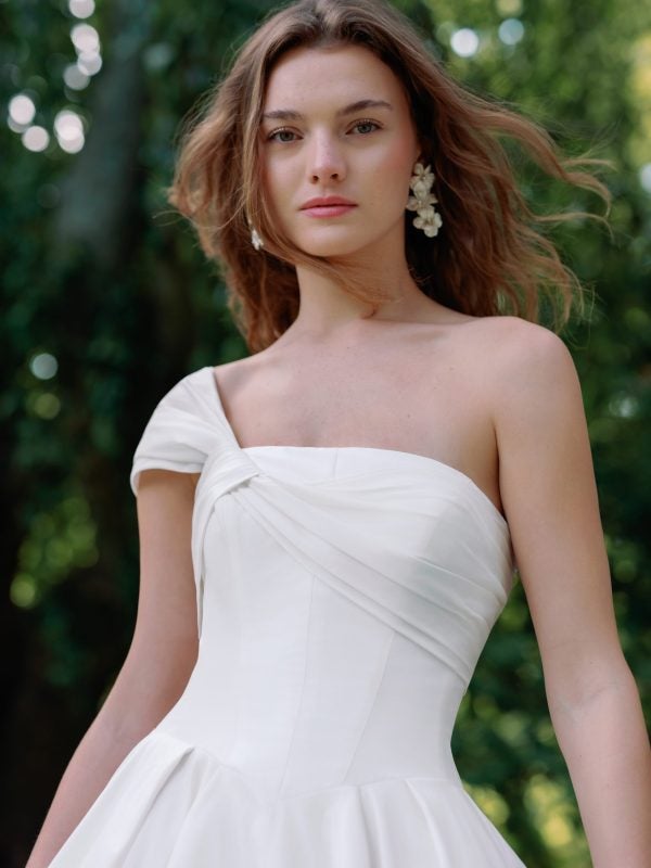 Dramatic And Timeless One-Shoulder Silk Taffeta Ball Gown by Sareh Nouri - Image 2