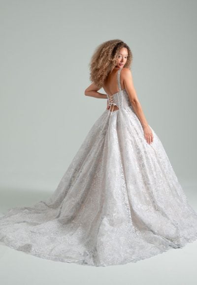Plus-Size Dramatic And Unique Embellished Ball Gown With Detachable Straps by Hayley Paige - Image 2