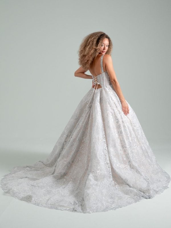 Plus-Size Dramatic And Unique Embellished Ball Gown With Detachable Straps by Hayley Paige - Image 2