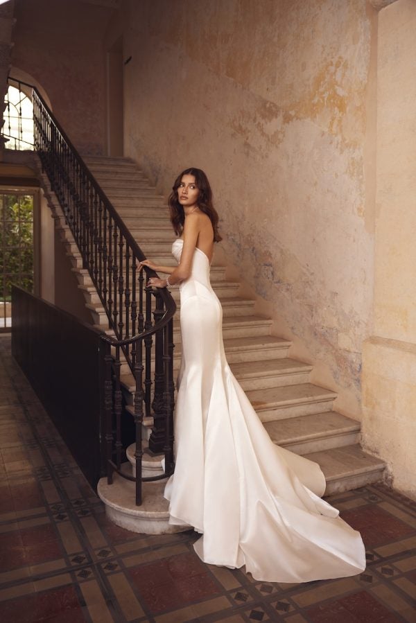 Chic And Simple Strapless Fit-and-Flare Wedding Dress by Love by Pnina Tornai - Image 2