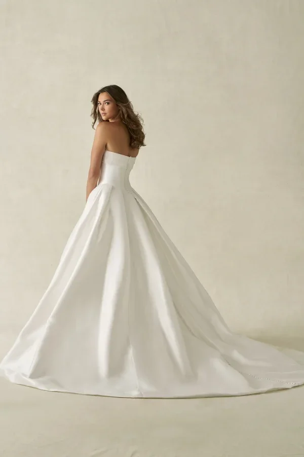 Strapless Ball Gown With Sculpted Basque Waist by Allure Bridals - Image 2