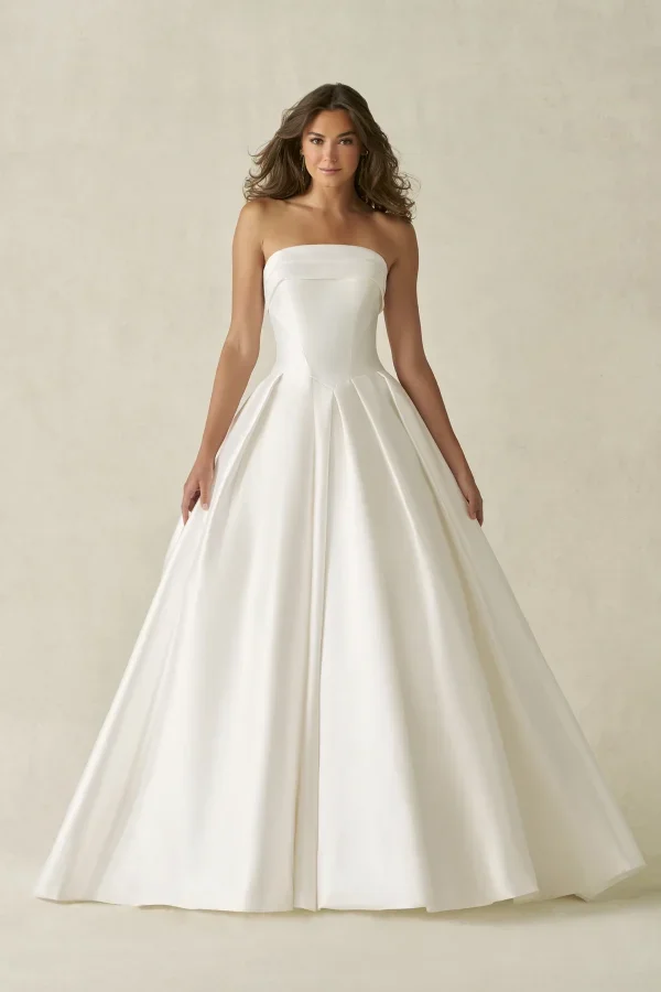 Strapless Ball Gown With Sculpted Basque Waist by Allure Bridals - Image 1