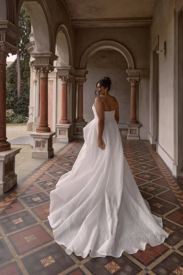 Ethereal Strapless Ball Gown With Sculptural Layers by Anna Campbell - Image 4