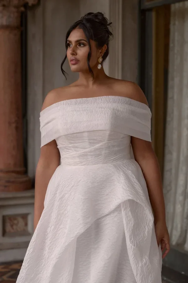 Ethereal Strapless Ball Gown With Sculptural Layers by Anna Campbell - Image 2