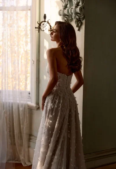 Floral Embellished A‑Line Wedding Dress by Anna Campbell - Image 2