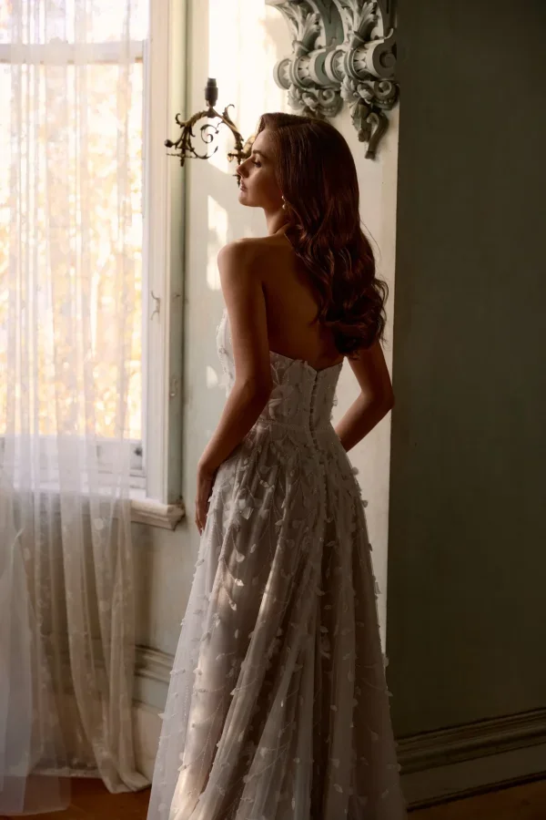 Floral Embellished A‑Line Wedding Dress by Anna Campbell - Image 2