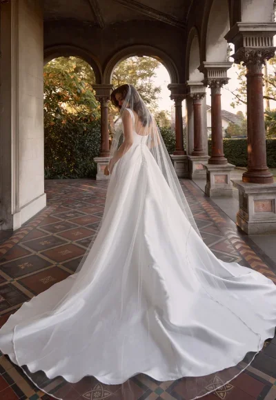 Sleek Square-Neck Ball Gown by Anna Campbell - Image 4