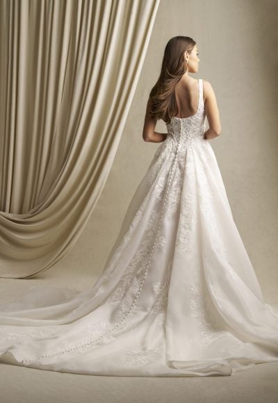Square-Neck Beaded Lace Ballgown by Allure Bridals - Image 2