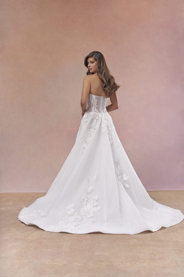 Floral‑Adorned A‑Line Wedding Dress by Maria Farbinni - Image 4