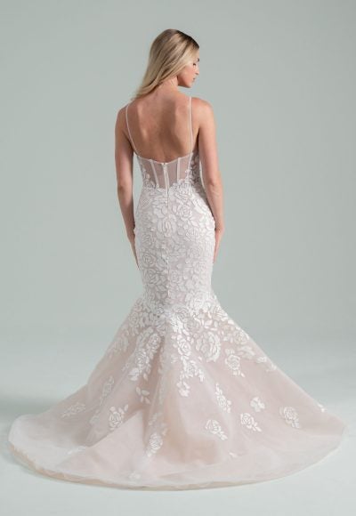 Modern Strapless Floral Fit-And-Flare Wedding Dress by Hayley Paige - Image 2