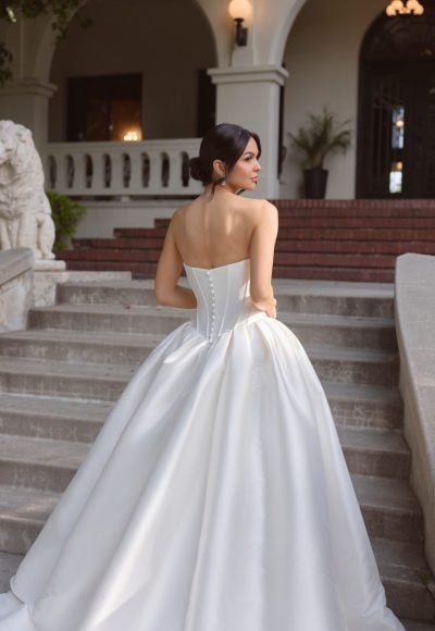 Strapless Cat‑Eye Ball Gown With Drop Waist by Essense of Australia - Image 4