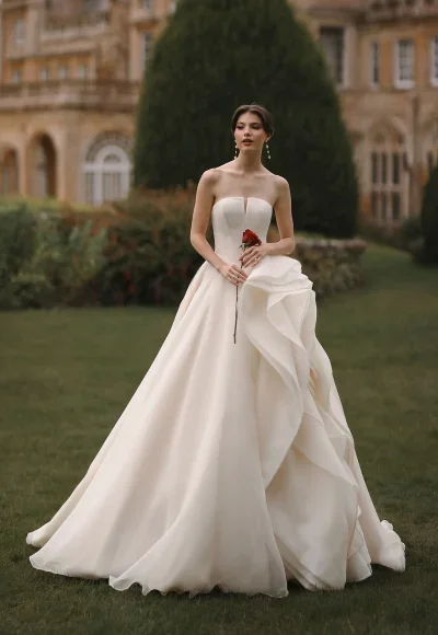 Timeless Ball Gown With Sculpted Basque Waist by Disney Fairy Tale Weddings Collection