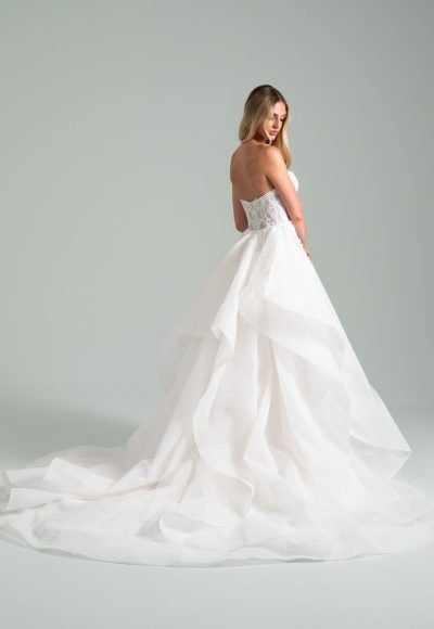 Modern Beaded Fit-And-Flare Wedding Dress With Detachable Overskirt by Hayley Paige - Image 2
