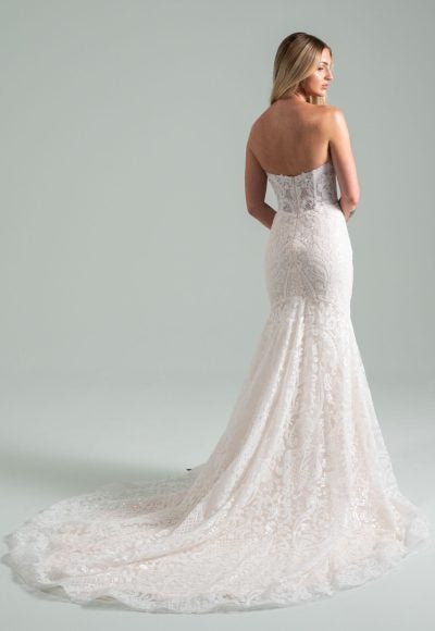 Modern Beaded Fit-And-Flare Wedding Dress With Detachable Overskirt by Hayley Paige - Image 4