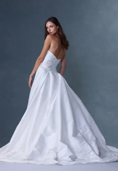 Strapless Fit‑and‑Flare Gown With Lace Appliqués by Heritage by Ines Di Santo - Image 2