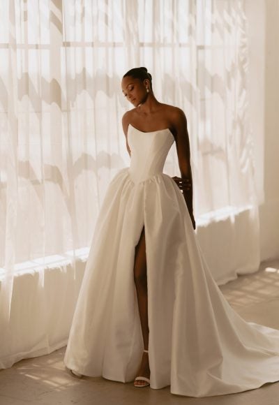 Strapless Cat‑Eye Ball Gown With Basque Waist by Martina Liana - Image 2