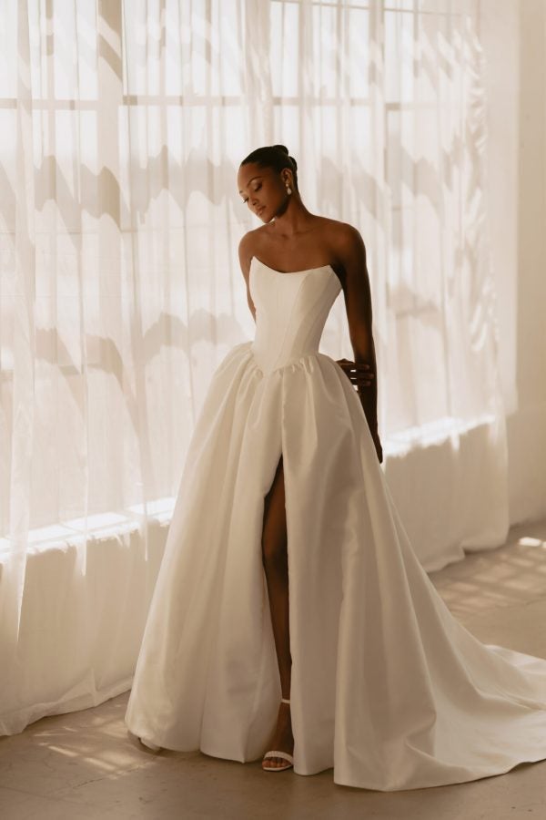 Strapless Cat‑Eye Ball Gown With Basque Waist by Martina Liana - Image 2