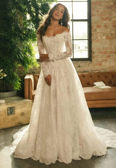 Romantic Lace Off-The-Shoulder Ball Gown by Maggie Sottero