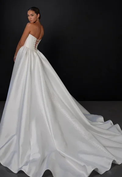 Strapless Cat‑Eye Ball Gown With Basque Waist by Martina Liana - Image 3