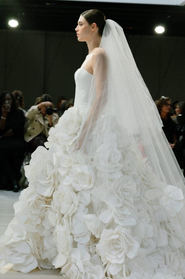 Sculpted Floral Ball Gown by Nicole + Felicia - Image 2