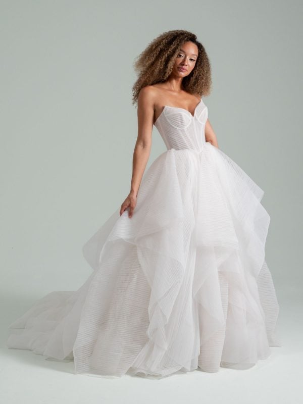 Whimsical And Romantic Tiered Tulle Ball Gown by Hayley Paige - Image 1