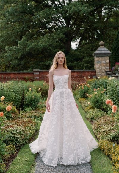 Floral Filled Ball Gown With Detachable Bolero by Sareh Nouri