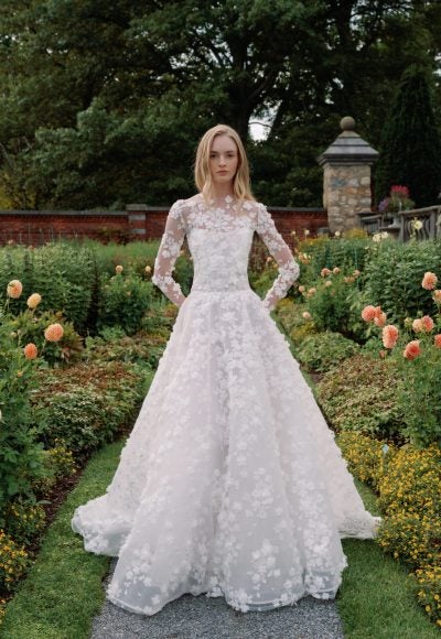 Floral Filled Ball Gown With Detachable Bolero by Sareh Nouri - Image 2