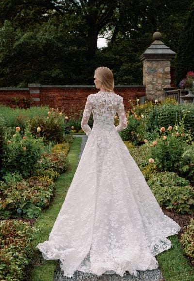 Floral Filled Ball Gown With Detachable Bolero by Sareh Nouri - Image 3