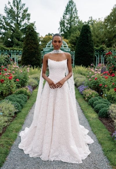 Floral And Lace A-Line Wedding Dress by Sareh Nouri