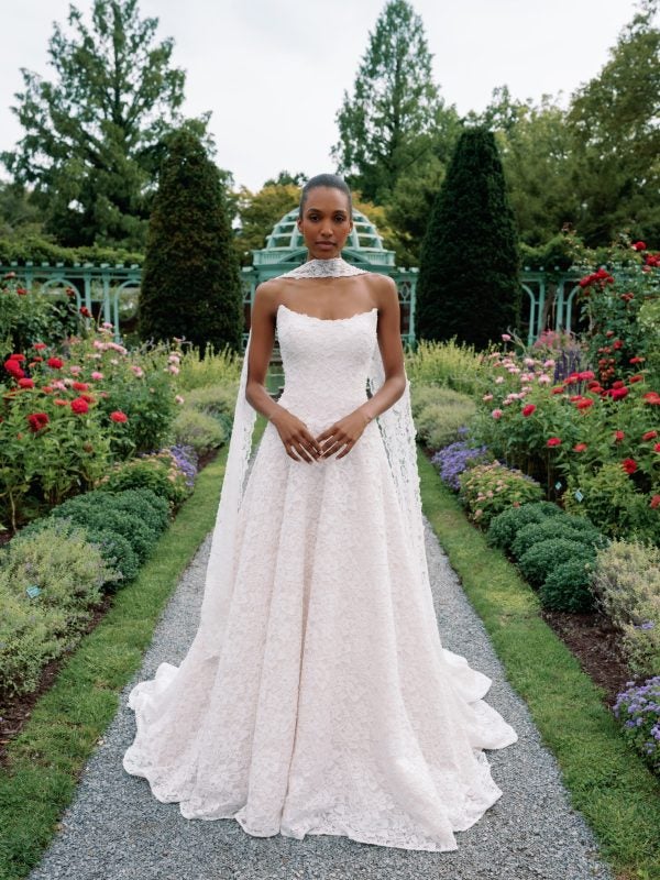 Floral And Lace A-Line Wedding Dress by Sareh Nouri - Image 1