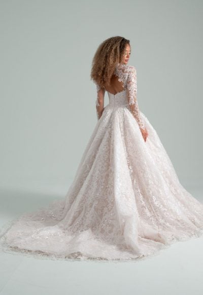 Dramatic And Romantic Sparkly Lace Ball Gown With Detachable Bolero by Hayley Paige - Image 2