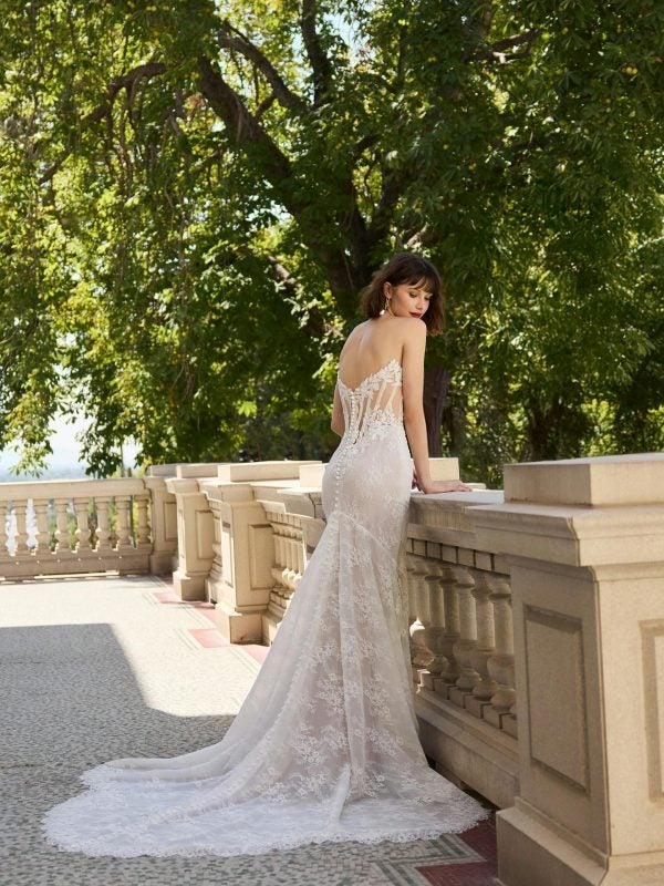 Plus-Size Modern And Unique Sheath Wedding Dress With Detachable Overskirt by Maggie Sottero - Image 4