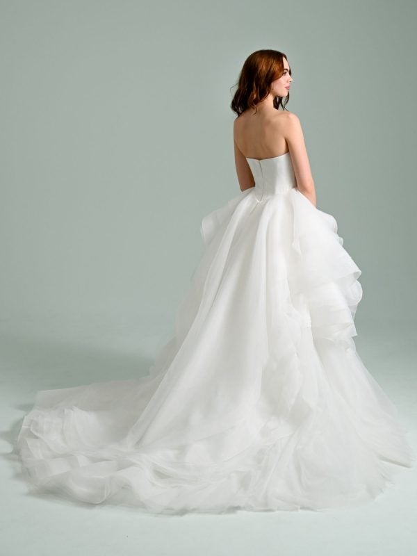 Simple And Modern Tiered Organza Ball Gown by Hayley Paige - Image 2